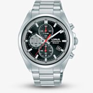 Lorus Mens Sports Chronograph Black Dial Date Watch RM381JX9
