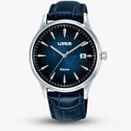 Lorus Mens Curve Blue Dial Date Watch RS995DX9