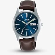 Lorus Mens Brown Strap Watch RXN81DX9