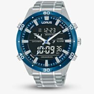 Lorus Mens Dual Display Bracelet Watch RW647AX9
