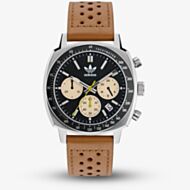 Adidas Unisex Master Originals One Chronograph Black & Tan Watch AOFH235762I