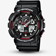 Casio G-Shock Classic Dual Display Black Plastic Strap Watch GA-100-1A4ER 