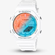 Casio G-Shock Blue & Red Gradient White Dual Display Watch GA-2100TL-7AER