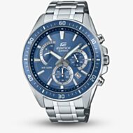 Casio Mens Edifice Silver & Blue Dial Chronograph Watch EFR-552D-2AVUEF
