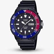 Casio Black Classic Blue & Red Bezel Watch MRW-230H-1E2VEF