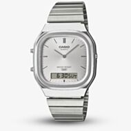 Casio Unisex Vintage Silver Digital Watch AQ-240E-7AVEF