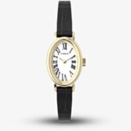 Timex Ladies Cavatina Black Leather Strap Watch TW2W78300
