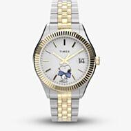 Timex Ladies X Peanuts Two-Tone Legacy Bowtie White Dial Watch TW2Y11100