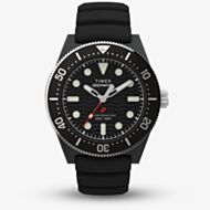 Timex Mens Deep Water Reef Black Rubber Strap Watch TW2Y02200