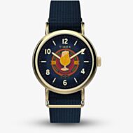 Timex Unisex Weekender Harry Potter x Butterbeer Blue Fabric Strap Watch TW2Y76100