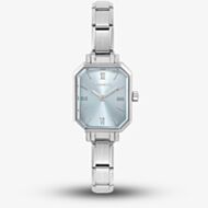 Nomination Paris Stainless Steel & Blue Octagonal Dial Watch 076037/015