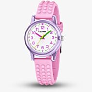 Calypso Girls Pink Rubber Strap Watch K5876/1
