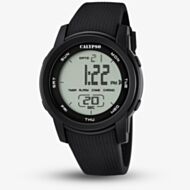Calypso Mens Colour Splash Black Rubber Strap Watch K5698/6