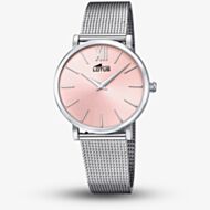 Lotus Ladies Stainless Steel Mesh Pink Dial Watch L18731/2