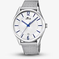 Lotus Mens Stainless Steel Mesh White & Blue Dial Watch L15975/4