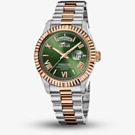 Lotus Mens Two Tone Stainless Steel Green Dial Watch L18856/3