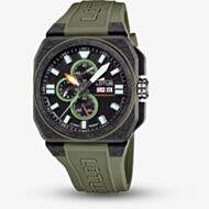 Lotus Mens Classic Black Square Chronograph Dial Watch L18976/1