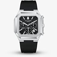 Lee Cooper Mens Black Dial Silicone Strap Watch LC08420.351