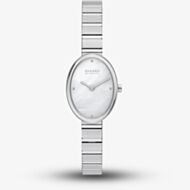 Skagen Ladies Anita Oval Two-Hand Silver Bracelet Watch SKW3182