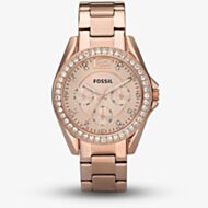 Fossil Ladies Riley Rose Gold Tone Multifunction Watch ES2811