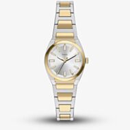 Fossil Ladies Everett Silver Dial Two Tone Bracelet Watch ES5494