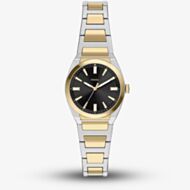 Fossil Ladies Everett Black Dial Two Tone Bracelet Watch ES5495
