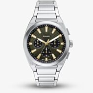 Fossil Mens Everett Chronograph Green Dial Bracelet Watch FS6183