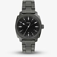 Fossil Mens Machine Black Dial Gunmetal Bracelet Watch FS6185