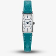 Citizen Ladies Fio Eco-Drive Rectangular Dial Blue Leather Strap Watch EG7120-00A
