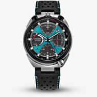 Citizen Mens Limited Edition Promaster Bullhead Racing Chronograph Blue Dial Black Leather Strap Watch AV0106-01L