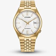 Citizen Mens Tsuyosa 60 White Dial Golden Bracelet Watch NK0022-50A