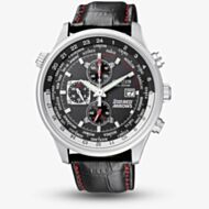 Citizen Mens Chronograph Red Arrows Black Leather Strap Watch CA0080-03E