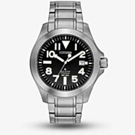 Citizen Mens Promaster Tough Super Titanium Black Date Dial Bracelet Watch BN0118-55E