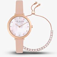 Ted Baker Gold & Pink With Crystals Watch BKGFW23049I