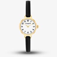 Coach Ladies Iris Black Leather Strap Watch 14504654