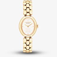 Coach Ladies Sammy Gold Tone Patterned Dial Watch 14504417