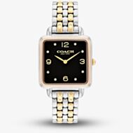 Coach Ladies Cass Black Dial Two Tone Watch 14504496