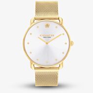 Coach Ladies Elliot Gold Tone Mesh Bracelet Watch 14504208
