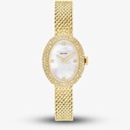 Coach Ladies Sammy Mother of Pearl Dial Crystal Oval Mesh Bracelet Watch 14504690