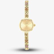 Coach Ladies Iris Gold Dial Golden Tennis BraceletWatch 14504723