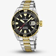Festina Mens Originals Two-Tone Black Dial Watch F20706/3