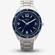Orlam Mens Twilight Blue Dial Silver Bracelet Watch ORSSBCR005