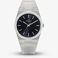 Orlam Mens Elan Black Dial Silver Bracelet Watch ORSSBEL002