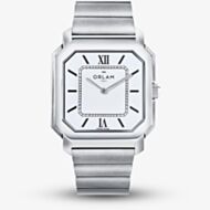 Orlam Mens Heritage White Square Dial Silver Bracelet Watch ORSSBHE004