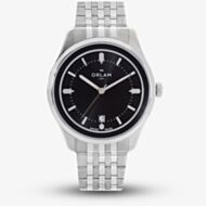 Orlam Mens Pulse Black Dial Silver Bracelet Watch ORSSBPU003
