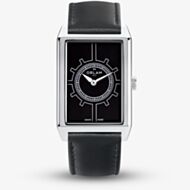 Orlam Mens Era Black Rectangle Dial Leather Strap Watch ORSSLEP002