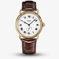 Rotary Mens Heritage Sherlock Brown Leather Strap Watch RGS10014/06