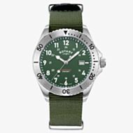 Rotary Mens Commando Khaki Fabric Strap Watch GS05475/56
