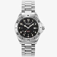 Rotary Mens Commando Black Dial Stainless Steel Watch GB05475/19