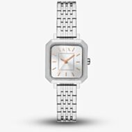 Armani Exchange Ladies Leila Three Hand Silver Watch AX5724